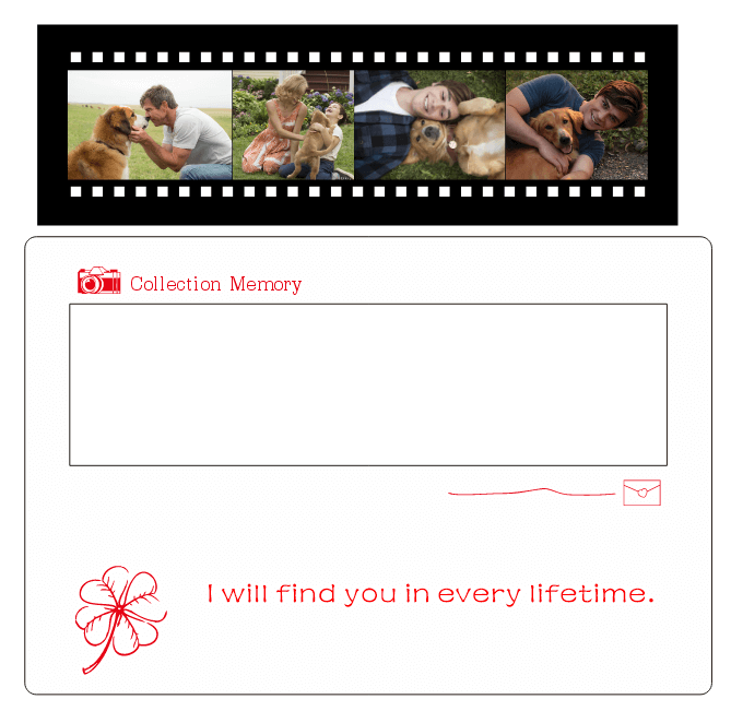 Engraved wooden collage card for pet lovers