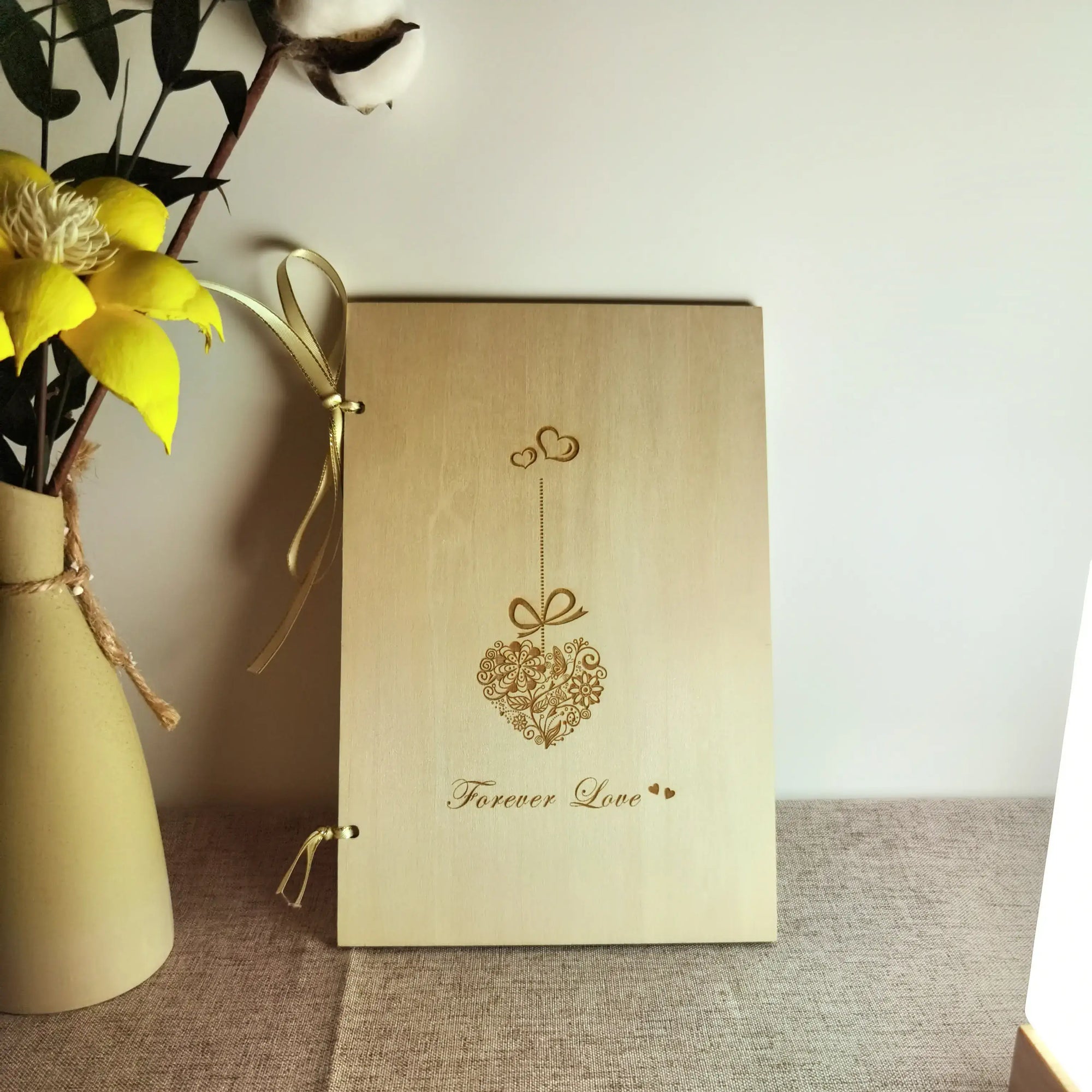 Unique love letter gift engraved on wood keepsake