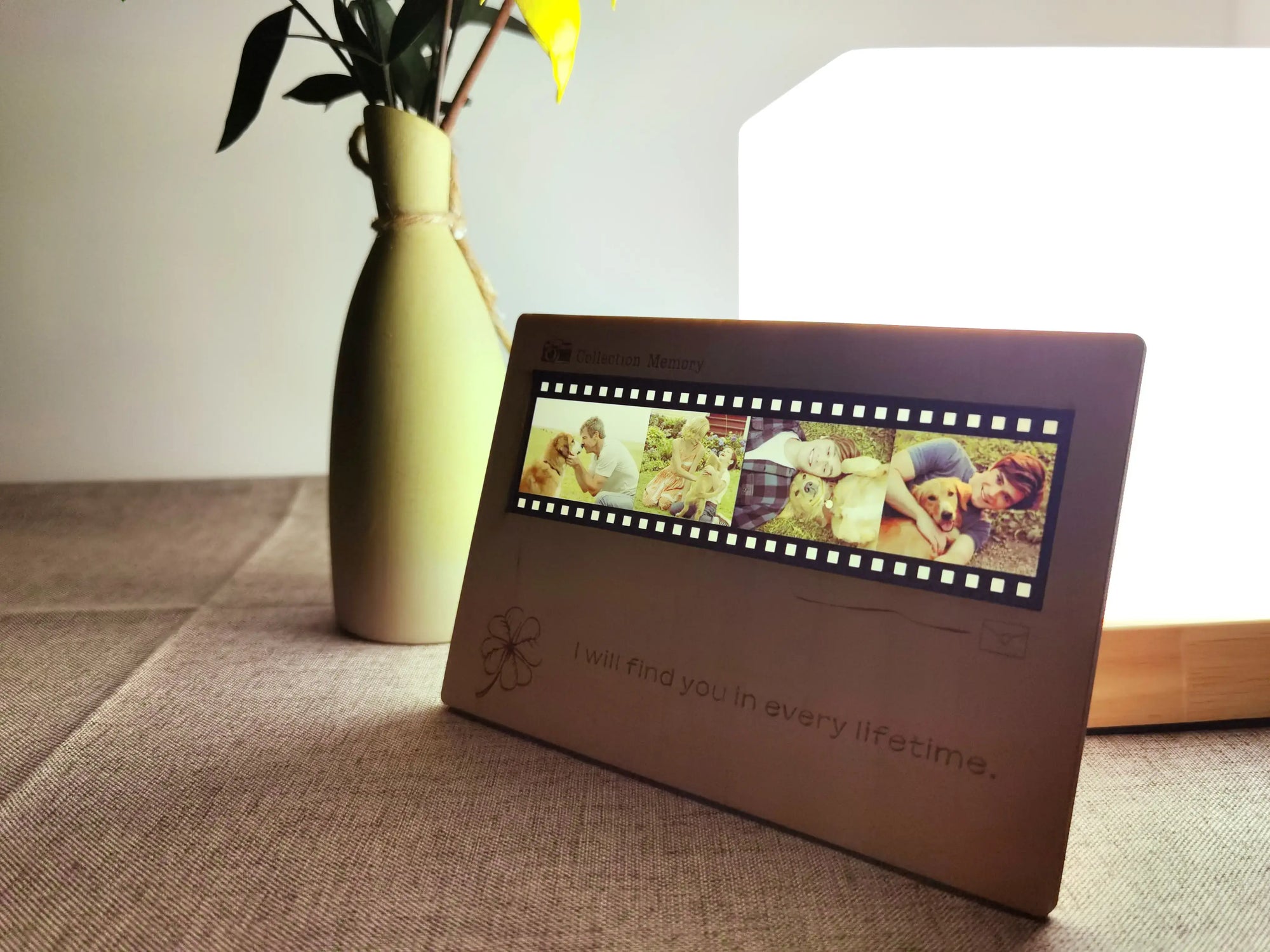 Handmade wooden photo love letter gift for couples
