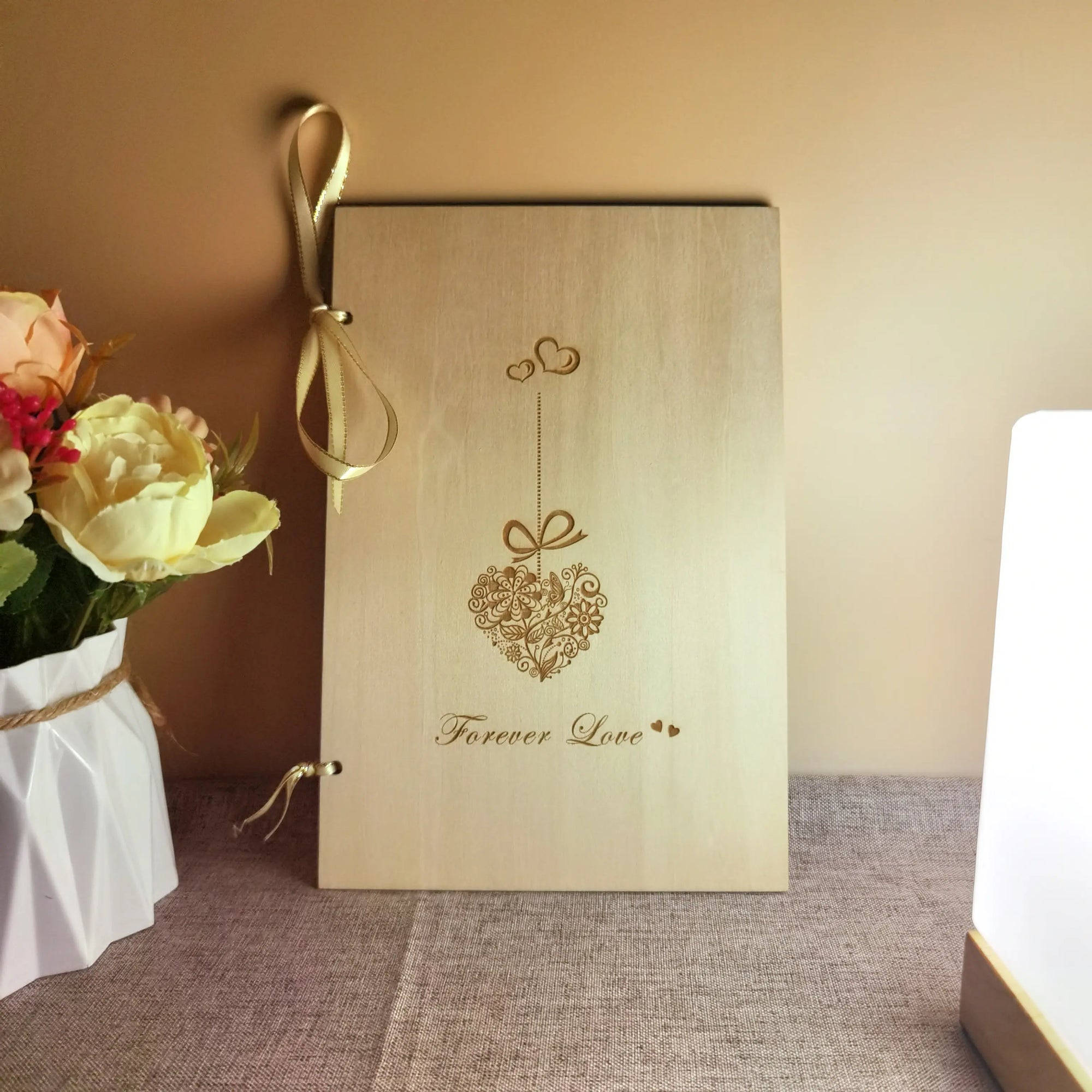 Romantic engraved love letter gift for anniversaries and weddings